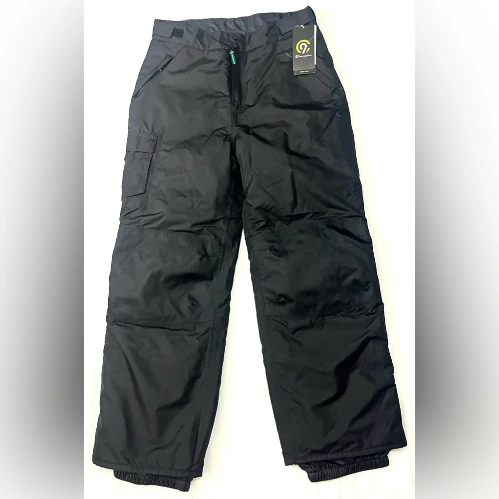 Champion Kids Black Performance Adjustable Waist Water Resistant Snow Pants
